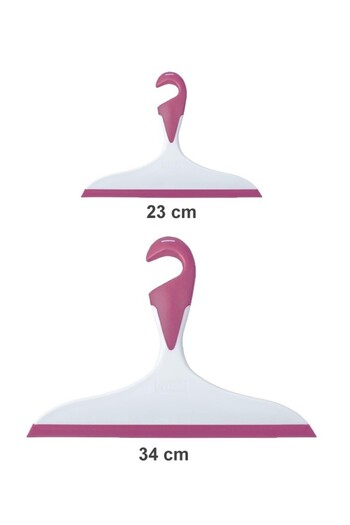 Saban 2-Piece Set - Pink, Mop and Broom Holder for Countertop and Glass