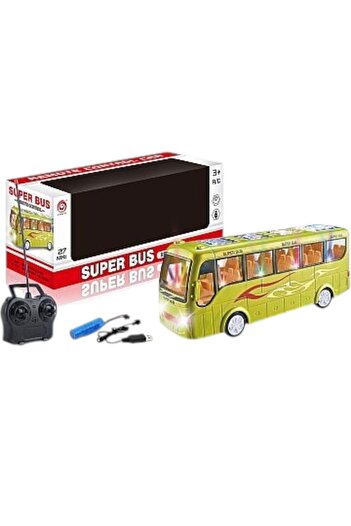 Toybox RC Bus with Sounds and Lights USB Rechargeable RC Bus Toy for Kids