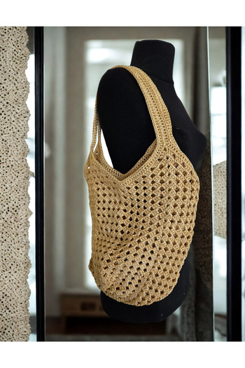 lupi Tulip Model Bag Hand-Knitted Macrame Bag