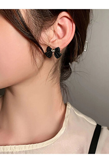 Inovius Black Bow Earrings 2.1x1.5cm - 54043