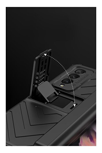 REOCLE Mobile Phone Case Armor Magnetic Hinge Folding Shaft Bracket Adjustable Gear Z Fold 4 Phone Case