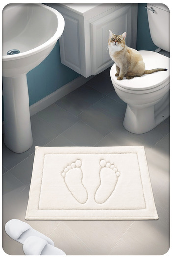 Cotton Crafty Cotton Woven Water Absorbent Bath Mat Foot 60X40 cm