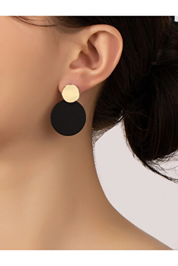 Inovius Black Drop Earrings 3.5x2.5cm - 21382