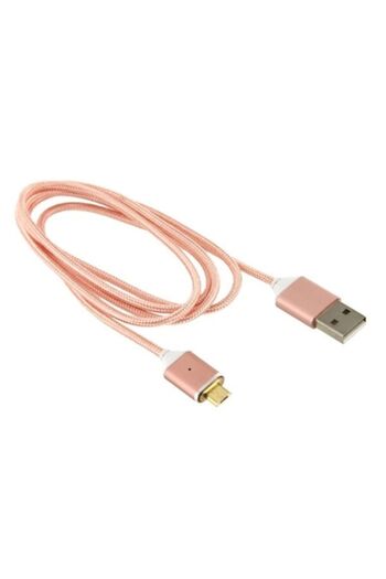 OEM Magnetic Micro USB Data Cable, Pink, 1m