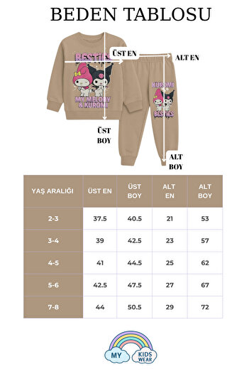 My Kids Wear Girl's 3 Thread Seasonal Printed Suit 3-10 Years Old