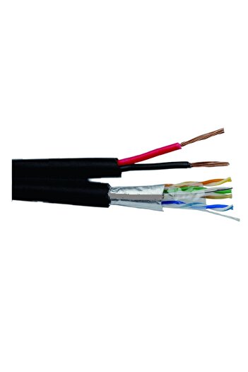 Rovision FTP Cable CAT 5E 100% Copper with Power 2×1 Drum 305m