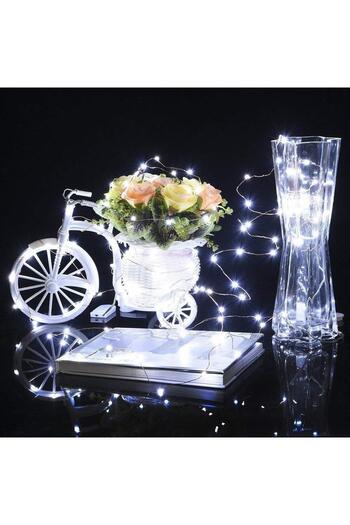SERSIMO (DL) Decorative light installation with 300 LEDs, remote control, 30m, white lighting