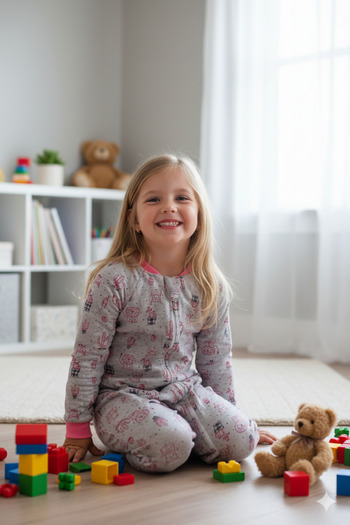 ÖZLEM BEBE 1-16 Years Old Pink Cactus Patterned 2.5 Tog Children's Sleeping Bag with Padding