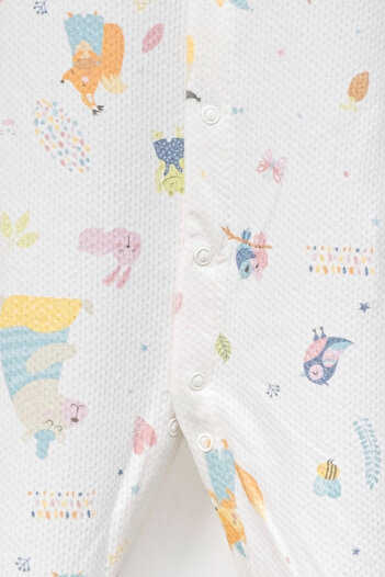 Bebitof Cute Fox Patterned Cotton Jumpsuit