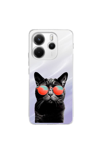 PrintiFy Cat 3 Printed Camera Protected Transparent Case Compatible with Xiaomi Redmi Note 14 5g