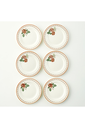 Bella Maison Rose 6-Piece Porcelain Cake Plate Set (21 cm)