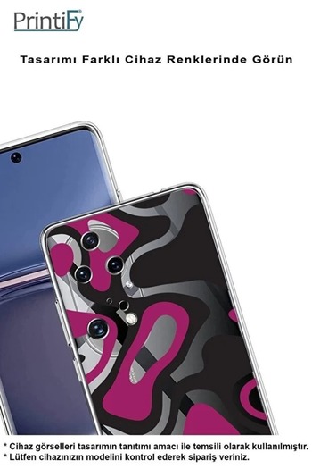 PrintiFy Colorful Pattern 4 Printed Camera Protection Transparent Case Compatible with Xiaomi Redmi Note 14 5g