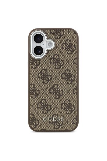 Guess Case for iPhone 17, Hardcase 4G Classic Logo MagSafe, Brown