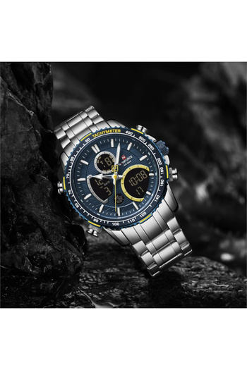 Naviforce Men's Watch Chronograph Digital Steel