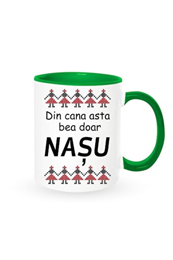 OEM Personalized mug with message: 'Only Nasu drinks from this cup', Betaprint, traditional model, white wi