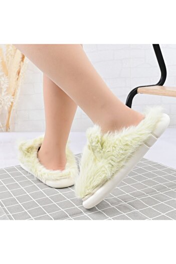 Tmall Fluffy slippers, with rabbit, furry, PD1069, pink