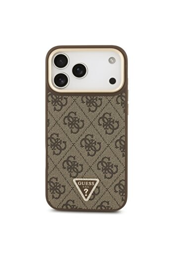 Guess Case for iPhone 17 Pro Max, Silicone 4G Big Metal Logo, Slim Protection, Brown