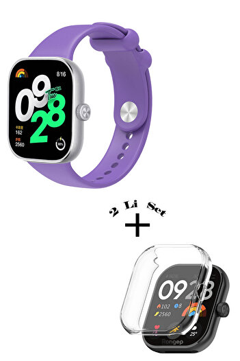 Nezih Case Xiaomi Redmi Watch 4 / 5 Compatible Soft Silicone Cord + Case and Screen Protector