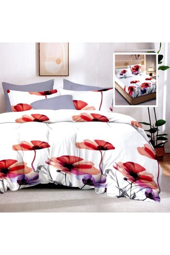 Pucioasa 6-piece finet bedding set, red poppies