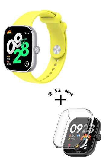 Nezih Case Xiaomi Redmi Watch 4 / 5 Compatible Soft Silicone Cord + Case and Screen Protector
