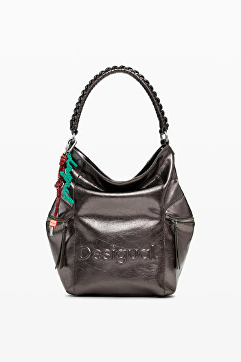 Desigual Women's dark silver bag 25WAKP28