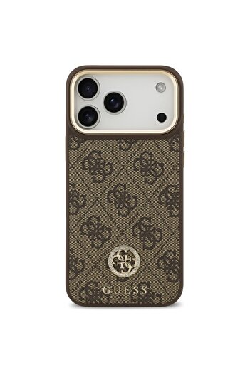 Guess Case for iPhone 17 Pro Max, Silicone 4G Big Metal Logo, Slim Protection, Brown