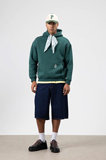 VAMOSCLO Oversize Scarf Detailed Hooded Sweatshirt Nefti