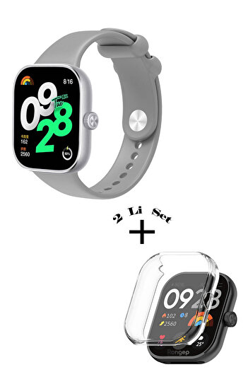 Nezih Case Xiaomi Redmi Watch 4 / 5 Compatible Soft Silicone Cord + Case and Screen Protector