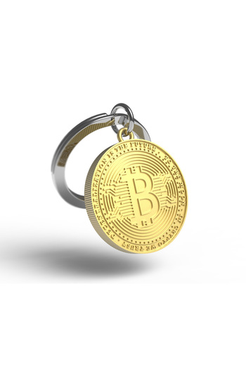 Metalmorphose Metal keychain, bitcoin crypto model,