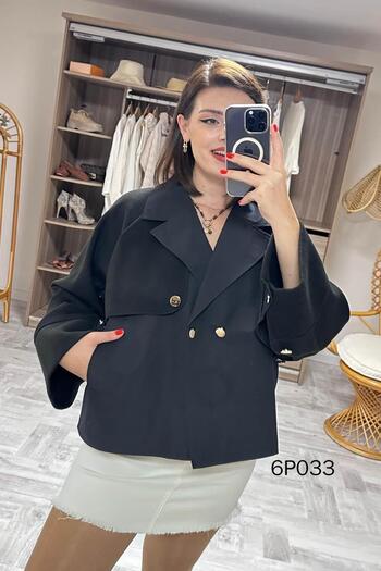 İnce Topuk Prive Series Cashmere Garnished Jacket 6P033