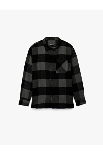 Koton Regular Fit Pocketed Long Sleeve Checkered Classic Collar Buttoned Lumberjack Shirt