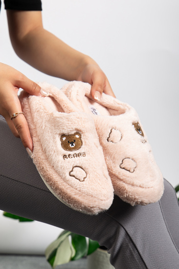 Jackers Unisex Plush Cute Teddy Bear Embroidered Dowry Bundle Gift House Slippers