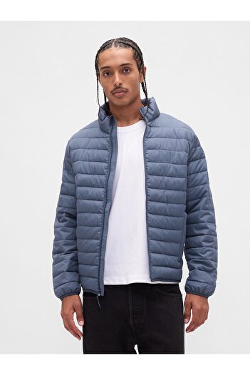 GAP Erkek Mavi 100% Geri Dönüştürülmüş Relaxed ColdControl Şişme Mont