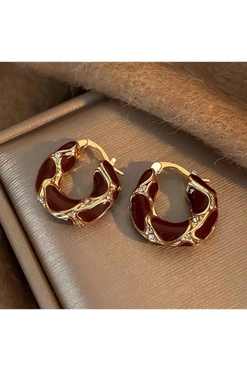 PABALAS 3 Pairs of Retro Stylish, Elegant, and High-Quality Women's Earring Set with Beaded Geometric Design