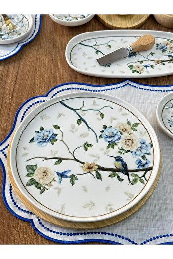 MD MİMOZA DEKOR Breakfast Set 61 Pieces for 6 Persons Fly / Porcelain / Service / Presentation / Tableware