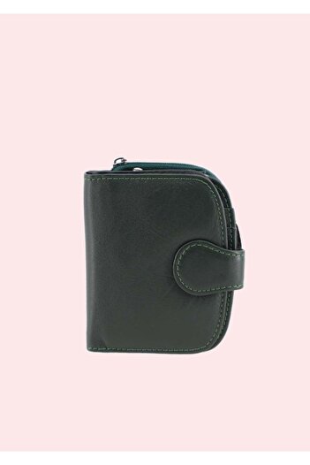 HASSION Women's Wallet in Leather 301, Green