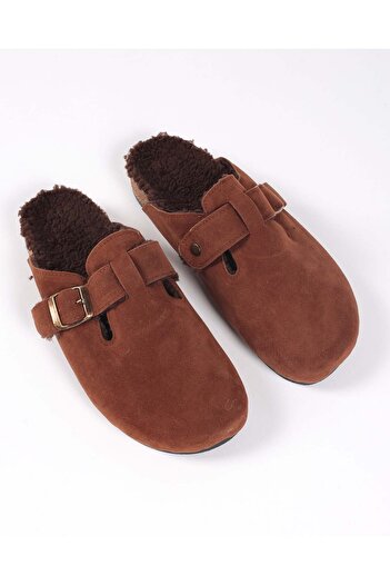 Chirpy Men's Brown Suede Plush Lined Winter Indoor Slippers – Siestra