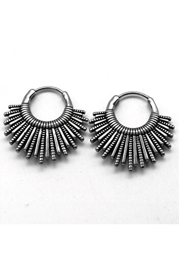Viking Vintage Special Design Ring-Passable 316L Stainless & Tarnish-Free Steel Earrings Pair