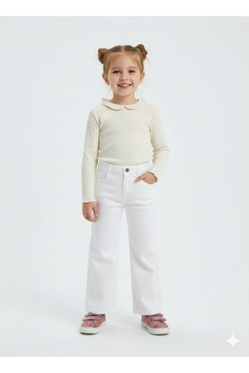 rois Baby Wide Cut White Pants