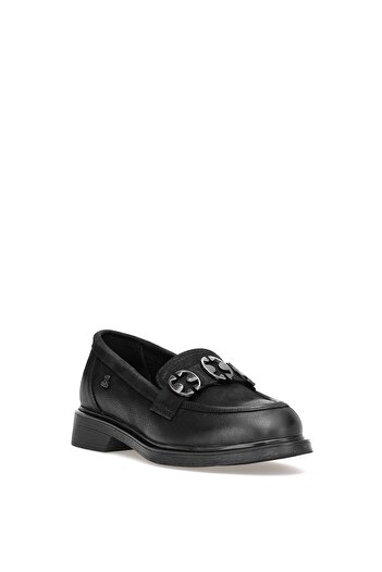 Venüs 2550402K Women's Genuine Leather Casual Shoes Black
