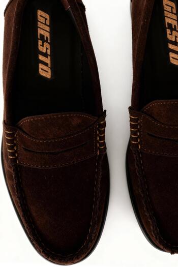 GIESTO Suede Brown Loafer