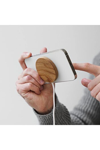 Woodcesories Woodcessories MagPad Wireless Charger, Oak/Fabric