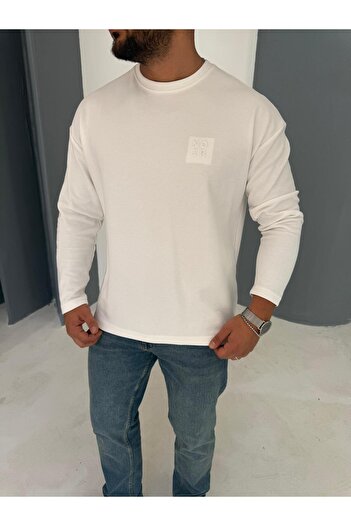 Combineman35 Men's Casual Noir Detailed Sweatshirt