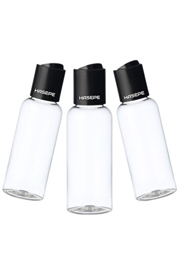HASEPE Set 3 Travel Cosmetic Bottles 50ml, Reusable Portable Kit