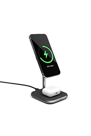 Epico ISTYLE 2-in-1 MagSafe Wireless Charging Station, Black