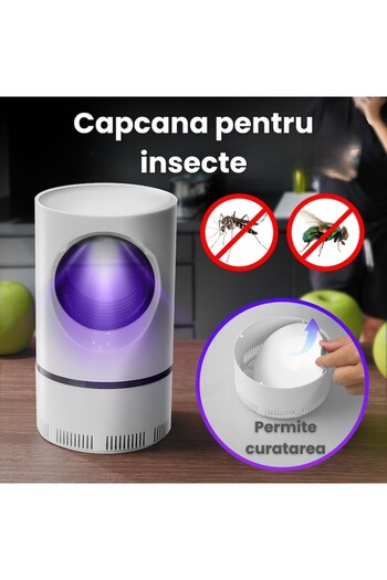 HASEPE Electric Insect Trap HASEPE, USB Charging, Silent with UV LEDs, White