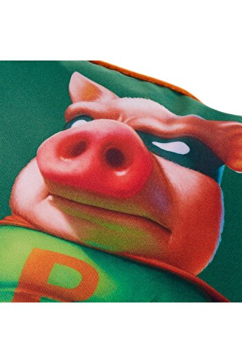 Complicat Rau Kids decorative pillow, Super Pig, polyester, printed by direct sublimation, 43x43