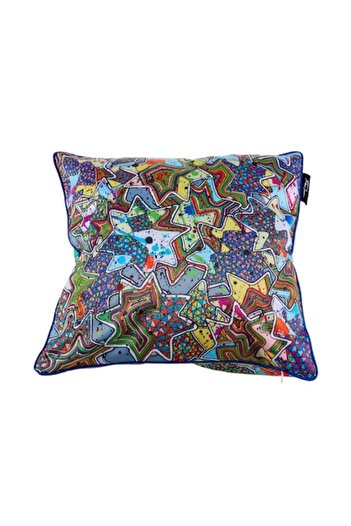 Complicat Rau Perna decorativa , Stars, imprimat prin sublimare directa,43x43