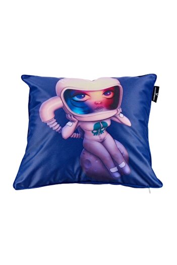 Complicat Rau Children's decorative pillow, Astronaut Girl, polyester, printed by direct sublimation, 43x43