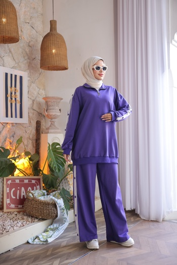 Wovi Women's Bottom and Top Tracksuit Set & Hijab Bottom - Top Set